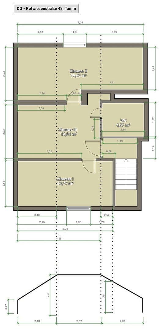 Pronájem bytu 5+1 100 m², Tamm, Bádensko-Württembersko Pronájem bytu 5+1 100 m², Tamm, Bádensko-Württembersko
