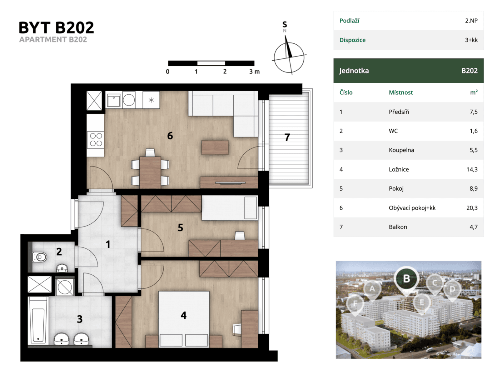 Prodej bytu 3+kk 62 m², Arnošta Staňka, Praha, Praha Prodej bytu 3+kk 62 m², Arnošta Staňka, Praha, Praha