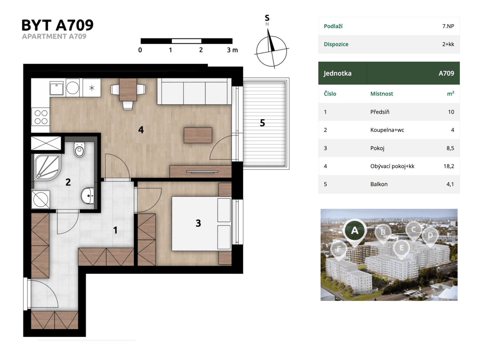 Prodej bytu 2+kk 43 m², Františka Štěpánka, Praha, Praha Prodej bytu 2+kk 43 m², Františka Štěpánka, Praha, Praha
