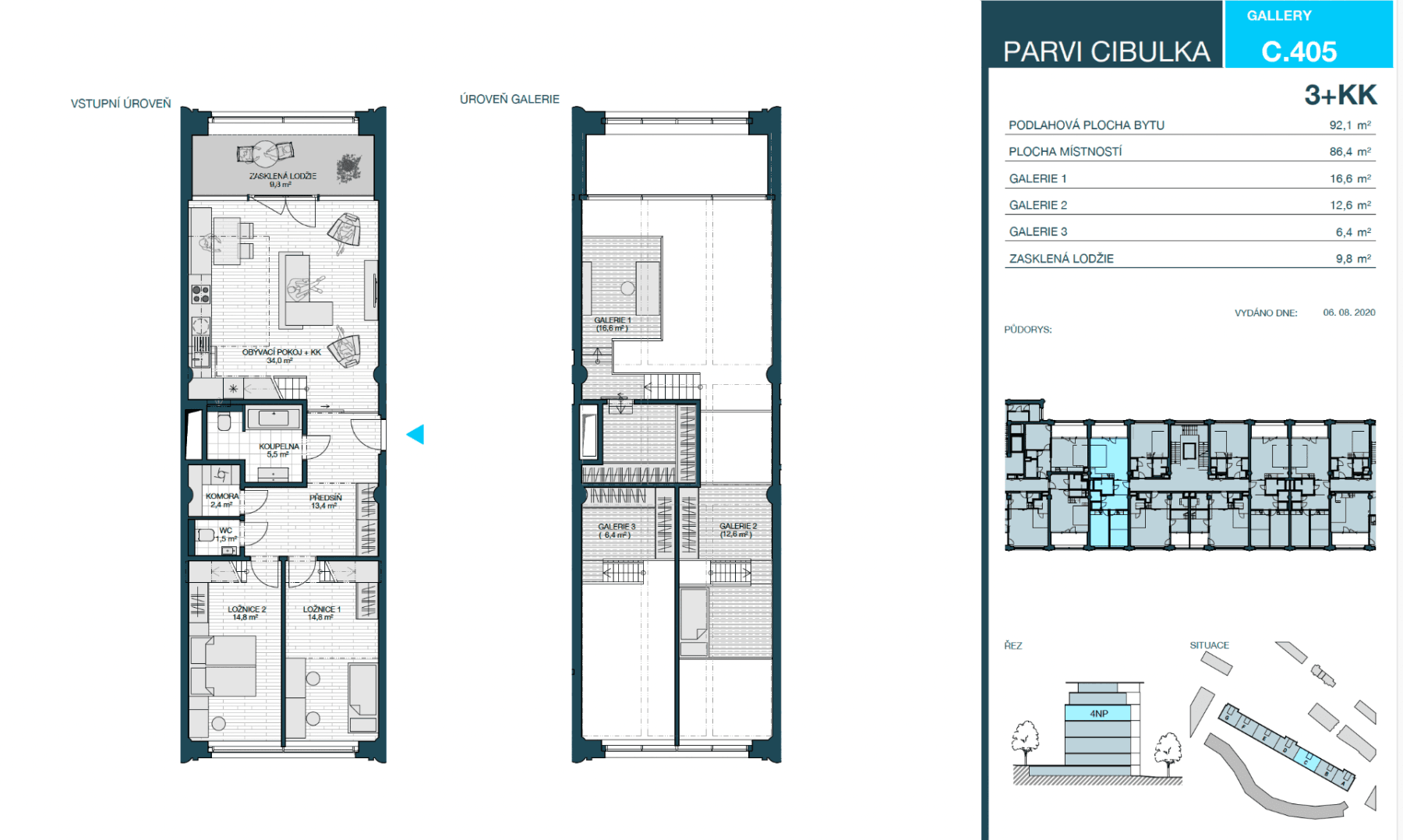 Prodej bytu 3+kk 131 m², Naskové, Praha, Praha Prodej bytu 3+kk 131 m², Naskové, Praha, Praha
