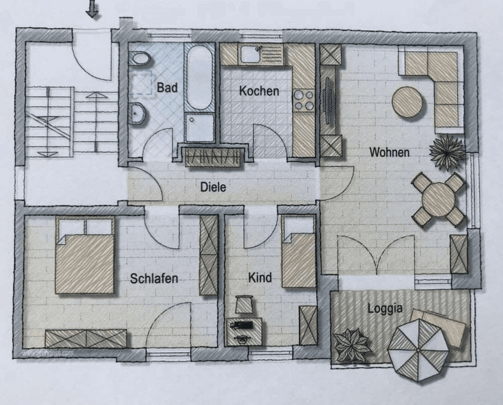 Pronájem bytu 3+1 71 m², Triftstraße 1a, Hamburg, Hamburg Pronájem bytu 3+1 71 m², Triftstraße 1a, Hamburg, Hamburg