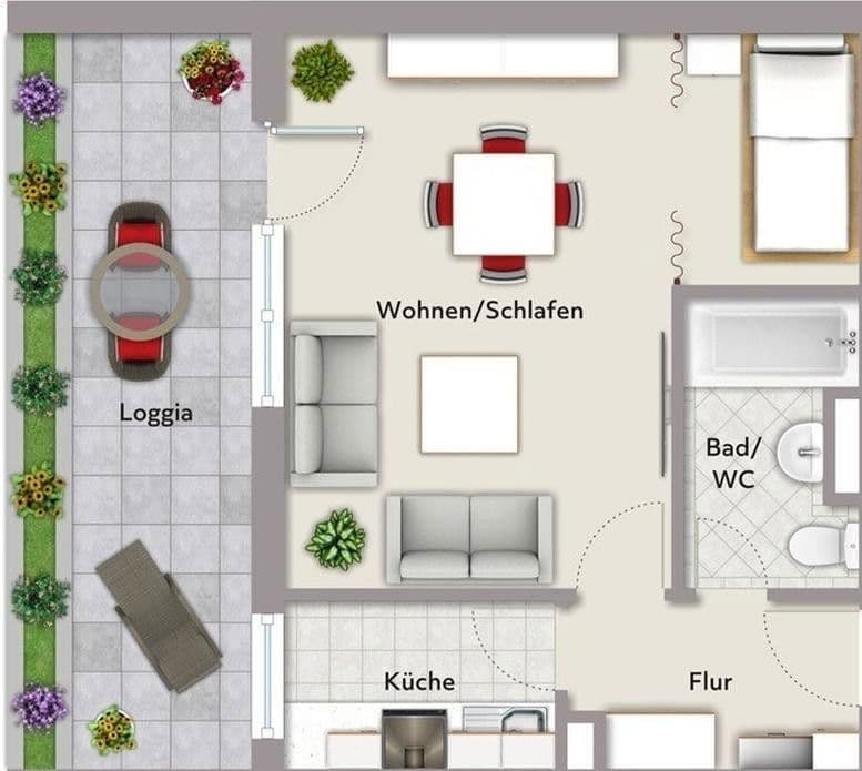 Prodej bytu 1+1 39 m², Landshut, Bavorsko Prodej bytu 1+1 39 m², Landshut, Bavorsko