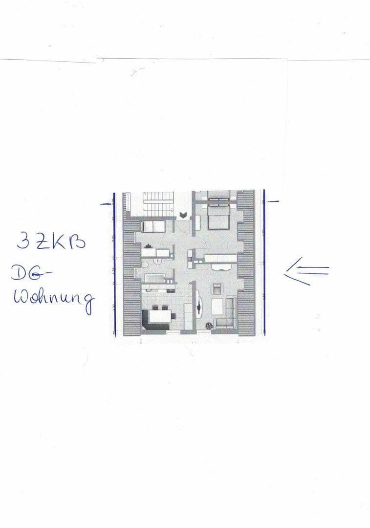 Pronájem bytu 3+1 54 m², Simmern/Hunsrück, Porýní-Falc Pronájem bytu 3+1 54 m², Simmern/Hunsrück, Porýní-Falc
