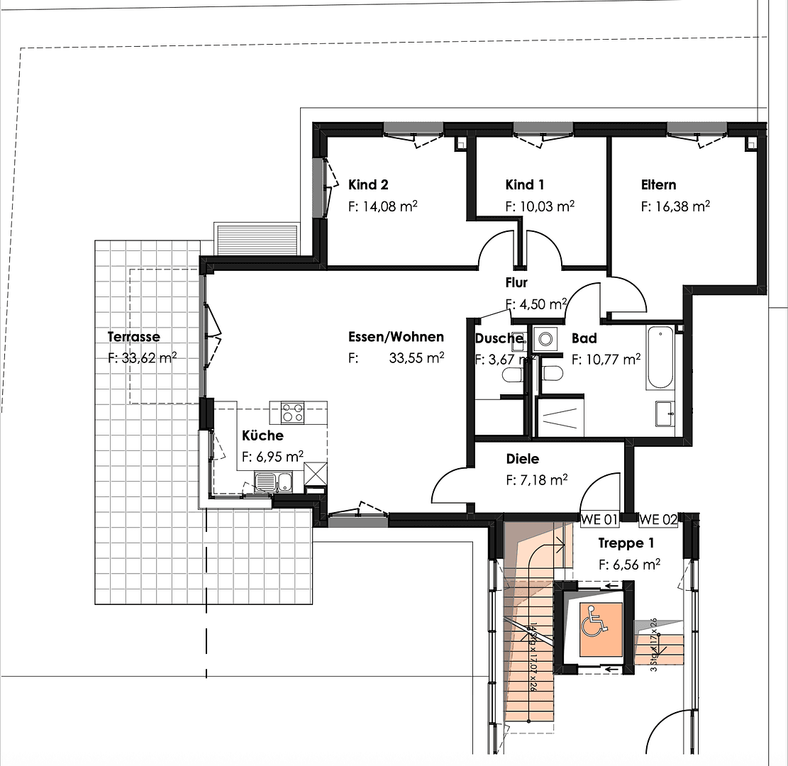 Pronájem bytu 4+1 124 m², Dorfstraße 13a, Germering, Bavorsko Pronájem bytu 4+1 124 m², Dorfstraße 13a, Germering, Bavorsko