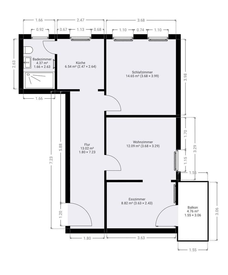 Prodej bytu 3+1 65 m², Pestalozzistraße 17, Braunschweig, Dolní Sasko Prodej bytu 3+1 65 m², Pestalozzistraße 17, Braunschweig, Dolní Sasko