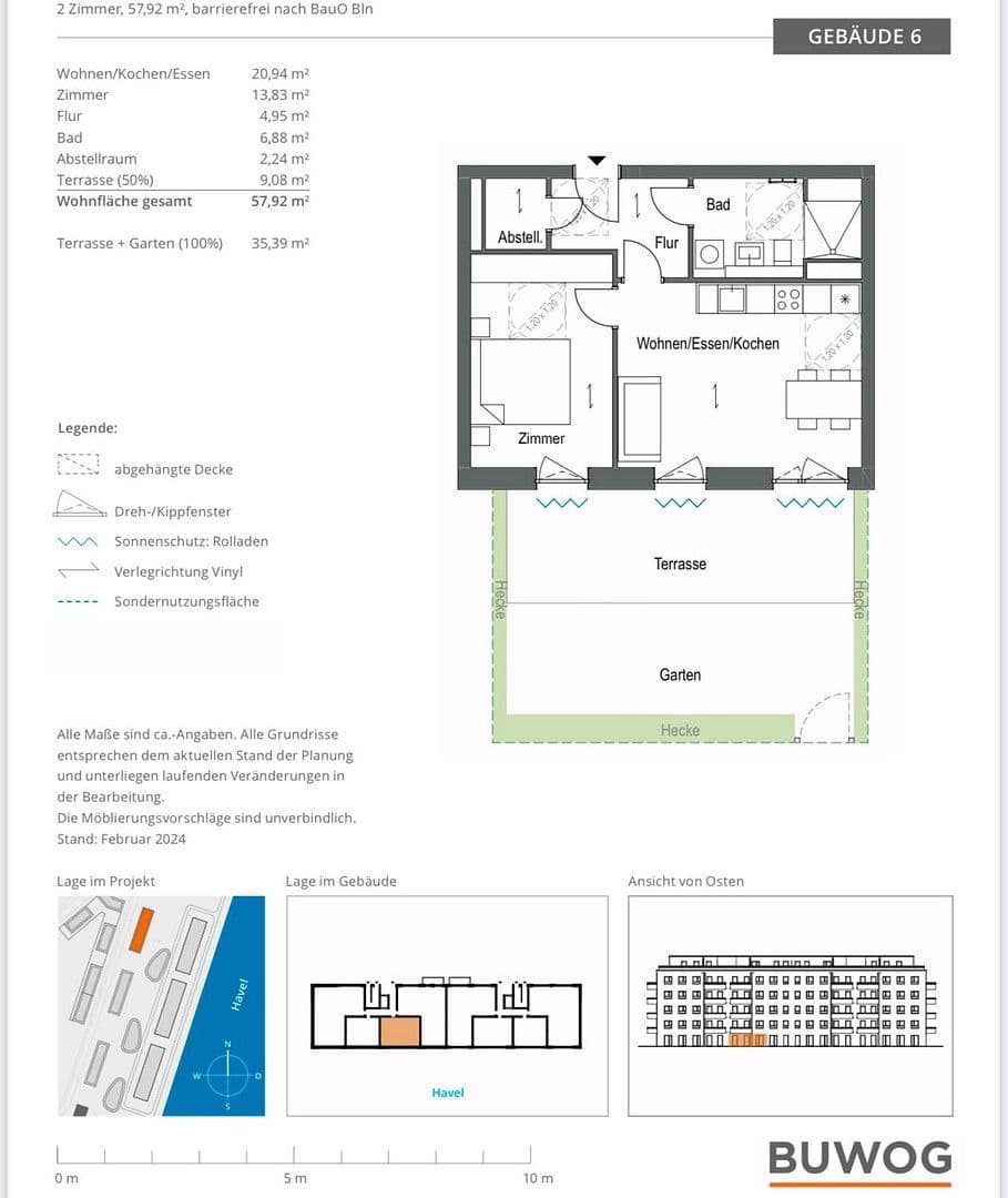 Pronájem bytu 2+1 58 m², Parkstraße 28, Spandau, Berlín Pronájem bytu 2+1 58 m², Parkstraße 28, Spandau, Berlín