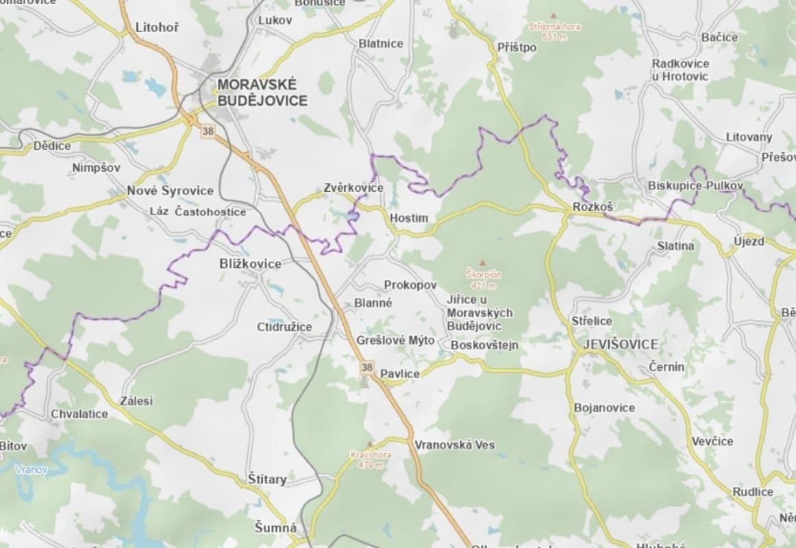 Prodej pozemku 1.286 m², Blanné, Jihomoravský kraj Prodej pozemku 1.286 m², Blanné, Jihomoravský kraj