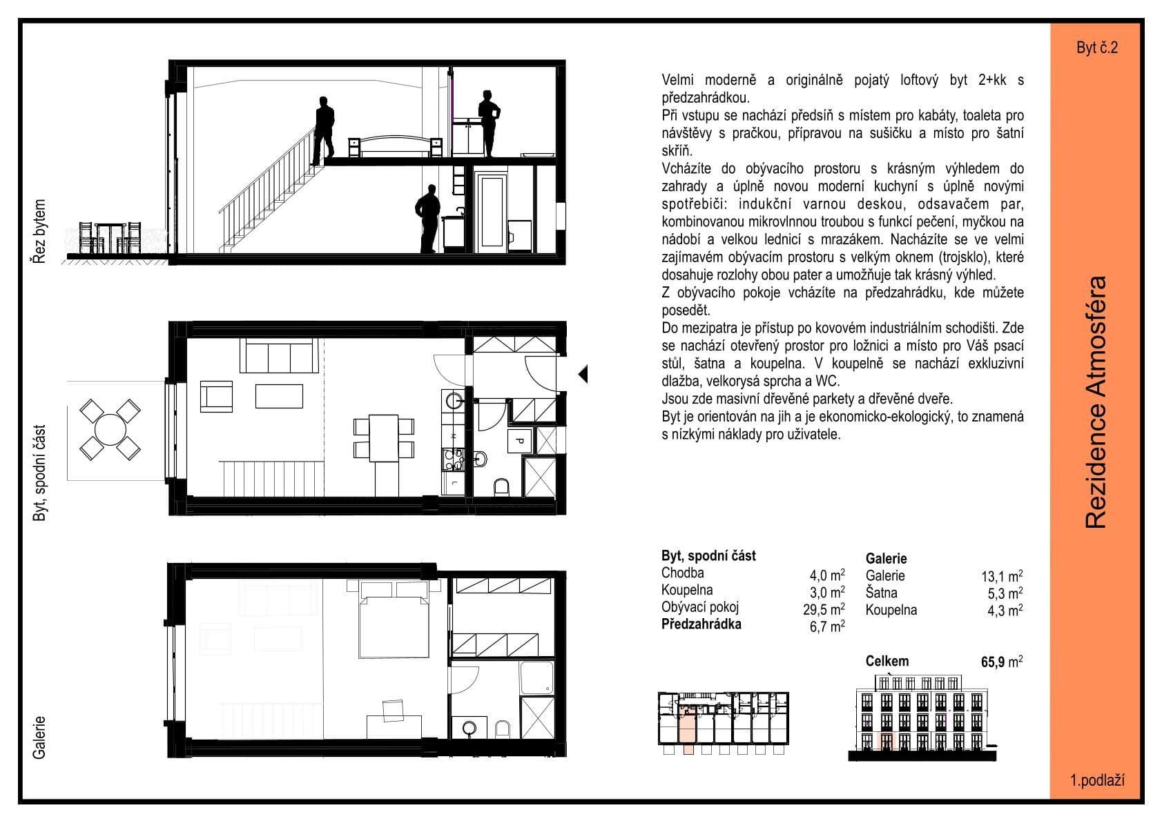 Pronájem bytu 2+kk 59 m², Ambrožova, Praha, Praha Pronájem bytu 2+kk 59 m², Ambrožova, Praha, Praha