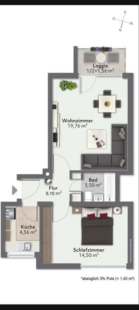 Pronájem bytu 2+1 48 m², München, Bavorsko Pronájem bytu 2+1 48 m², München, Bavorsko