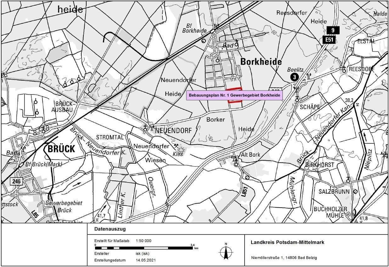 Prodej nebytového prostoru 9.657 m², Borkheide, Braniborsko Prodej nebytového prostoru 9.657 m², Borkheide, Braniborsko