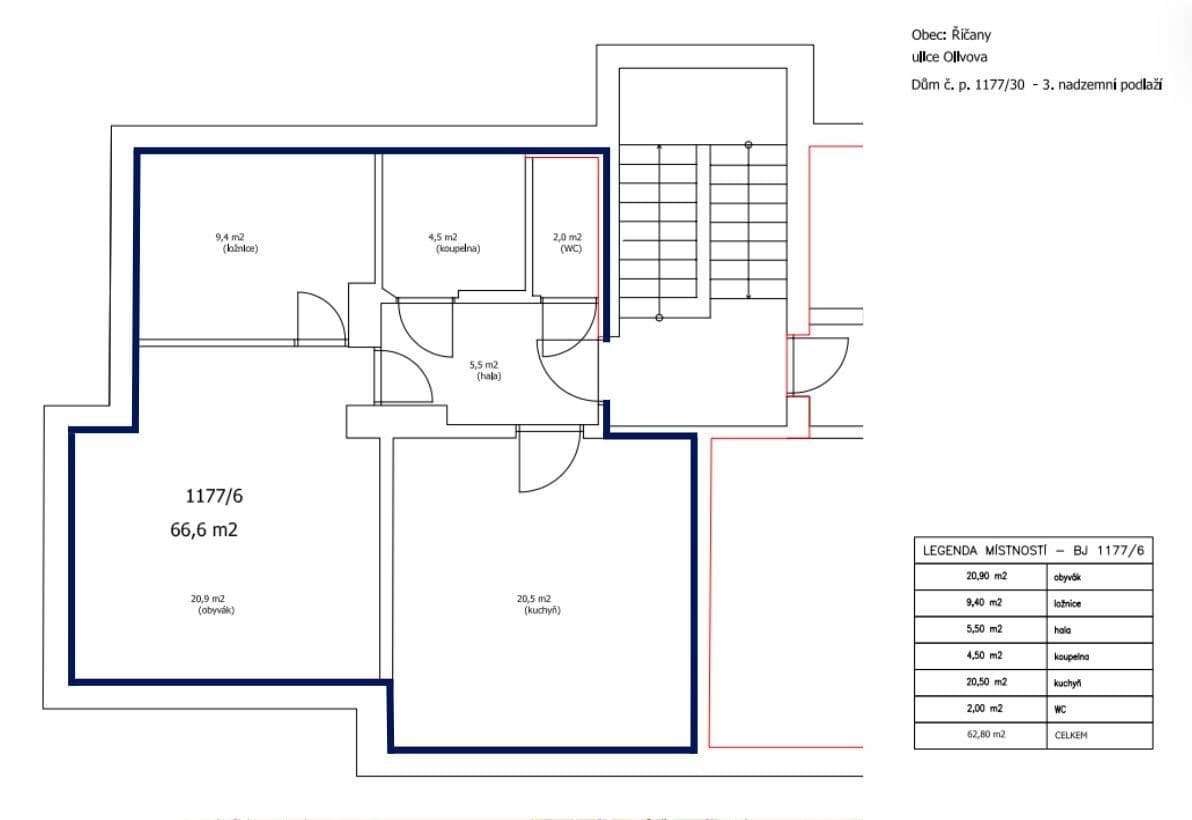 Prodej bytu 3+kk 66 m², Olivova, Říčany, Středočeský kraj Prodej bytu 3+kk 66 m², Olivova, Říčany, Středočeský kraj
