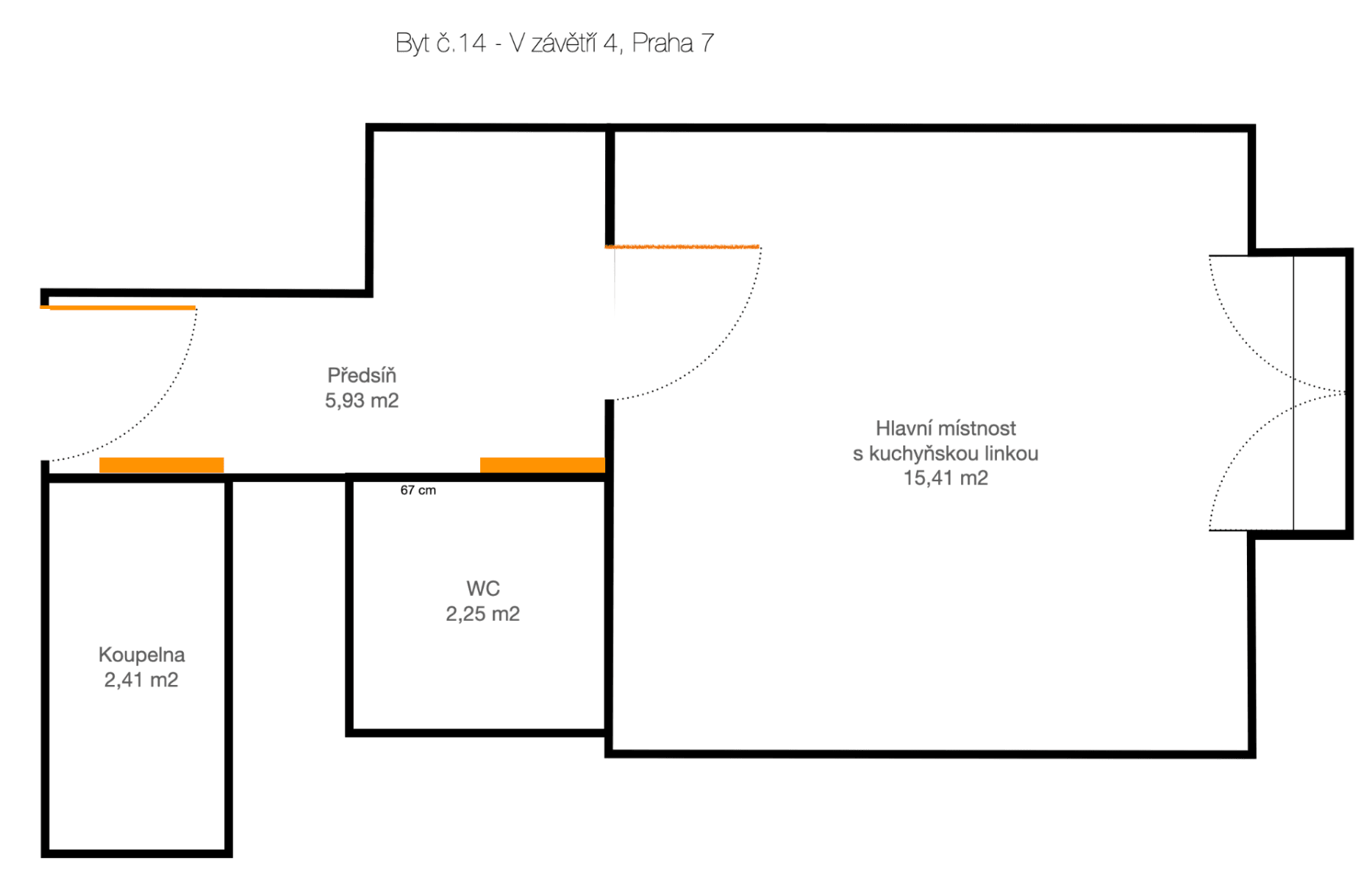 Prodej bytu 1+kk 26 m², V Závětří, Praha, Praha Prodej bytu 1+kk 26 m², V Závětří, Praha, Praha