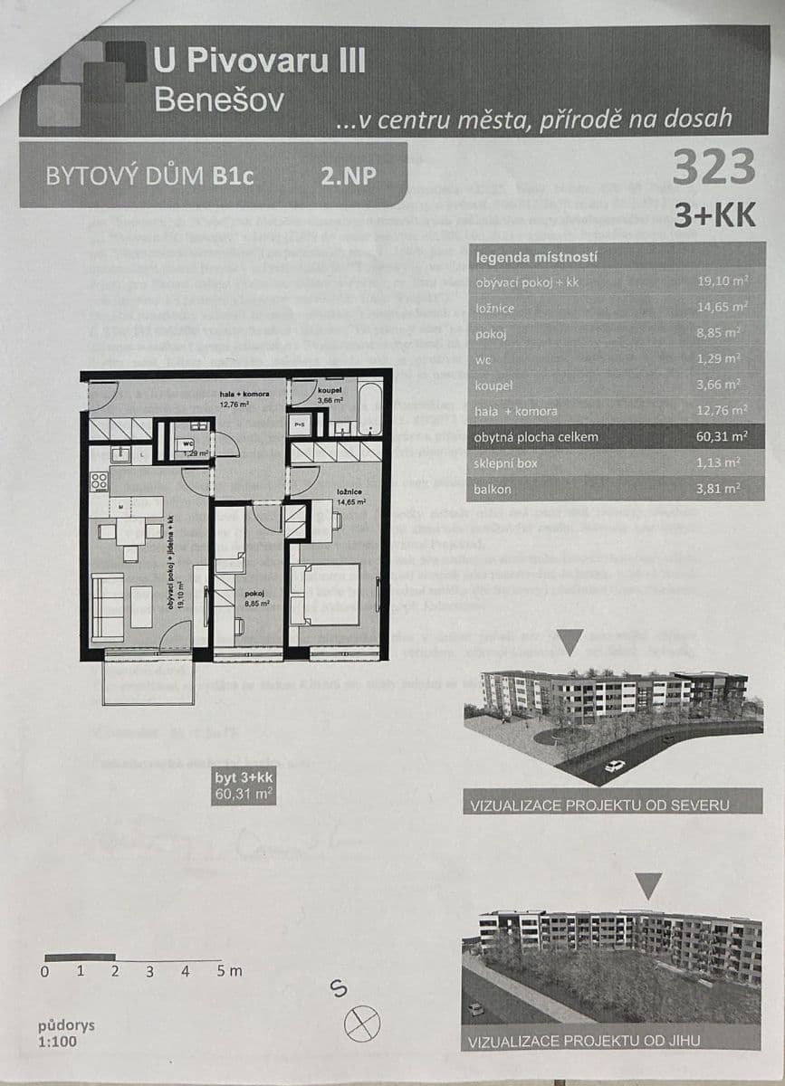 Pronájem bytu 3+kk 61 m², U Pivovaru, Benešov, Středočeský kraj Pronájem bytu 3+kk 61 m², U Pivovaru, Benešov, Středočeský kraj