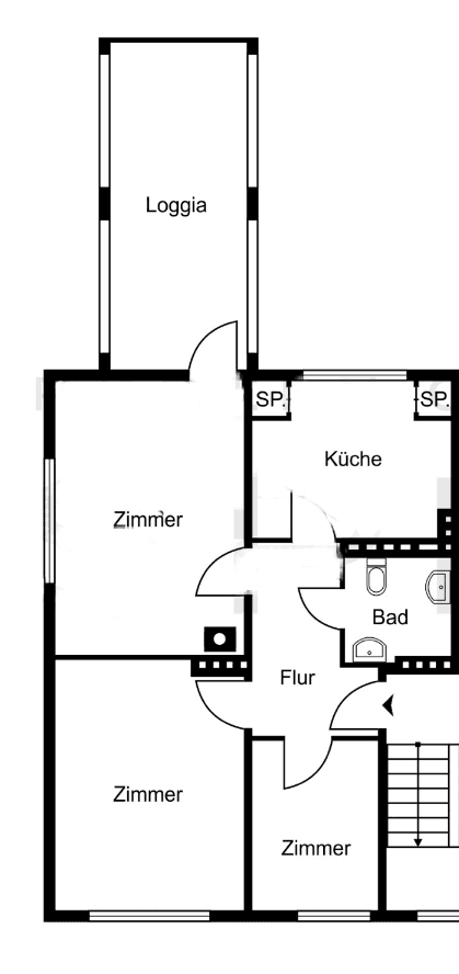 Pronájem bytu 3+1 65 m², Bornstraße, Bremen, Bremen Pronájem bytu 3+1 65 m², Bornstraße, Bremen, Bremen