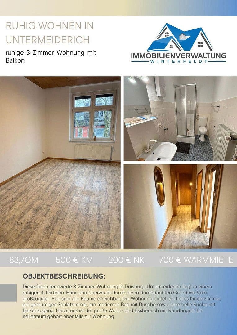 Pronájem bytu 3+1 84 m², Duisburg, Severní Porýní-Vestfálsko Pronájem bytu 3+1 84 m², Duisburg, Severní Porýní-Vestfálsko