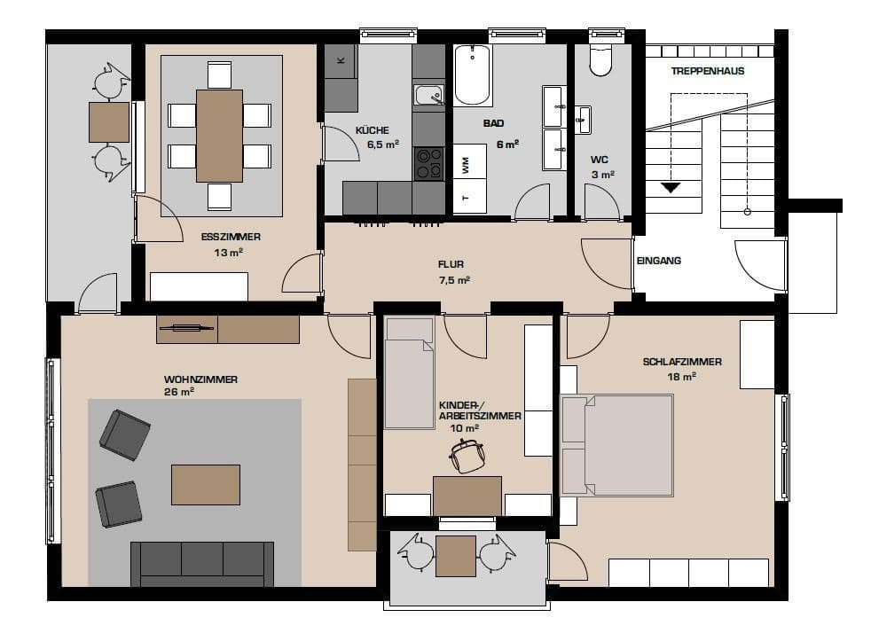 Pronájem bytu 4+1 90 m², Biblis, Hessen Pronájem bytu 4+1 90 m², Biblis, Hessen