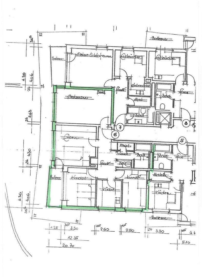 Pronájem bytu 4+1 91 m², Bismarckstraße 31, Gunzenhausen, Bavorsko Pronájem bytu 4+1 91 m², Bismarckstraße 31, Gunzenhausen, Bavorsko