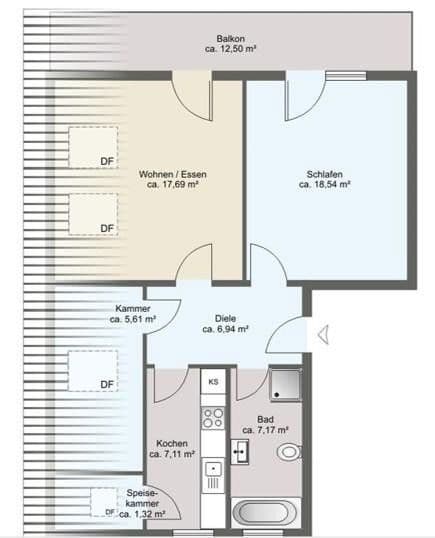 Pronájem bytu 2+kk 71 m², Römerberg, Porýní-Falc Pronájem bytu 2+kk 71 m², Römerberg, Porýní-Falc