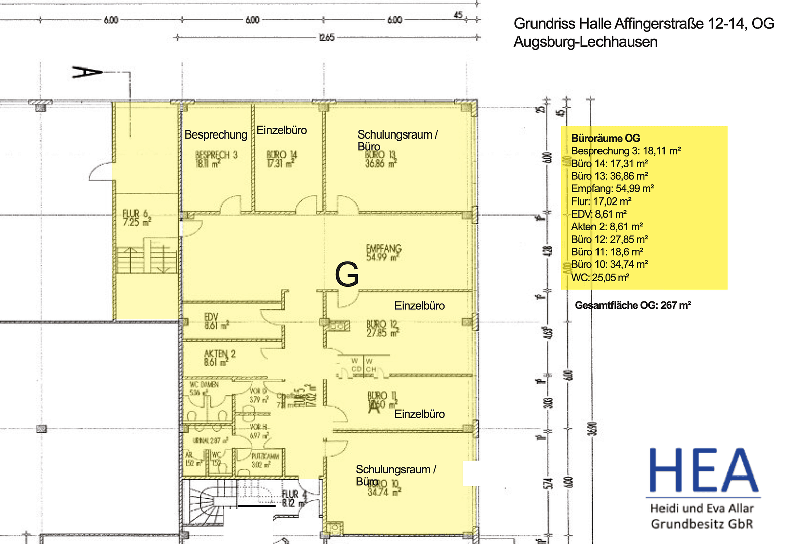 Pronájem kanceláře 270 m², Affingerstr. 12-14, Augsburg, Bavorsko Pronájem kanceláře 270 m², Affingerstr. 12-14, Augsburg, Bavorsko