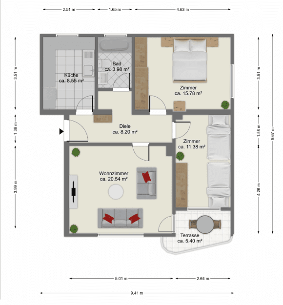 Prodej bytu 3+1 71 m², In den Kiefern 4, Schwanewede, Dolní Sasko Prodej bytu 3+1 71 m², In den Kiefern 4, Schwanewede, Dolní Sasko