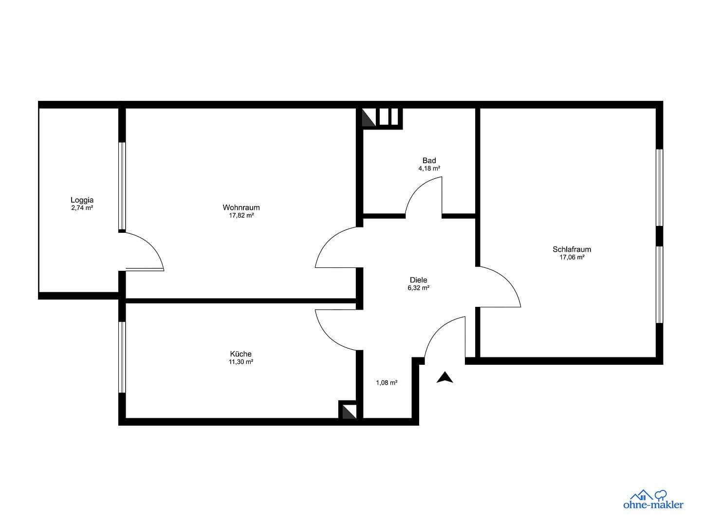 Pronájem bytu 2+kk 61 m², Schlangenwallstraße 5, Gelsenkirchen, Severní Porýní-Vestfálsko Pronájem bytu 2+kk 61 m², Schlangenwallstraße 5, Gelsenkirchen, Severní Porýní-Vestfálsko