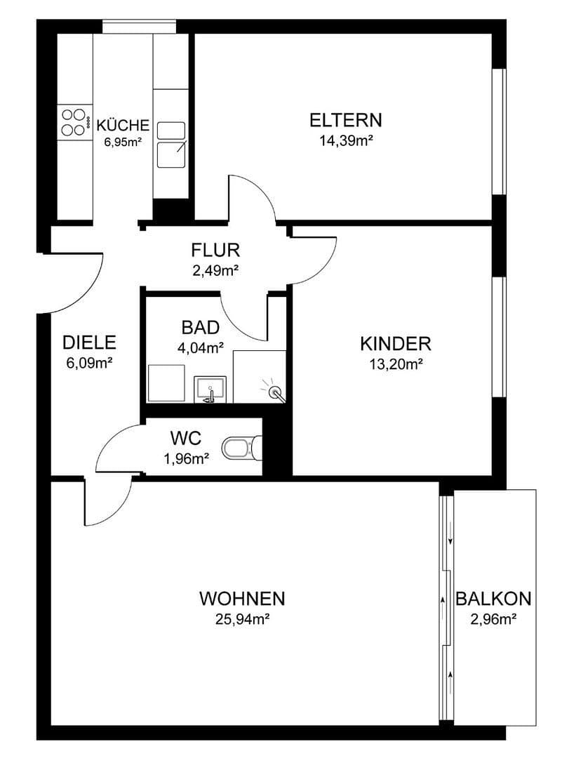 Prodej bytu 3+1 78 m², Engelbergstraße 34, Stuttgart, Bádensko-Württembersko Prodej bytu 3+1 78 m², Engelbergstraße 34, Stuttgart, Bádensko-Württembersko