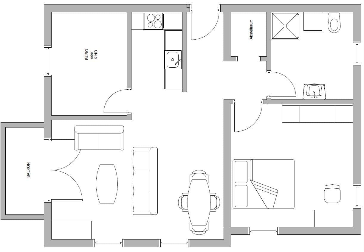 Pronájem bytu 3+1 69 m², Niedermenniger Str. 65, Konz, Porýní-Falc Pronájem bytu 3+1 69 m², Niedermenniger Str. 65, Konz, Porýní-Falc