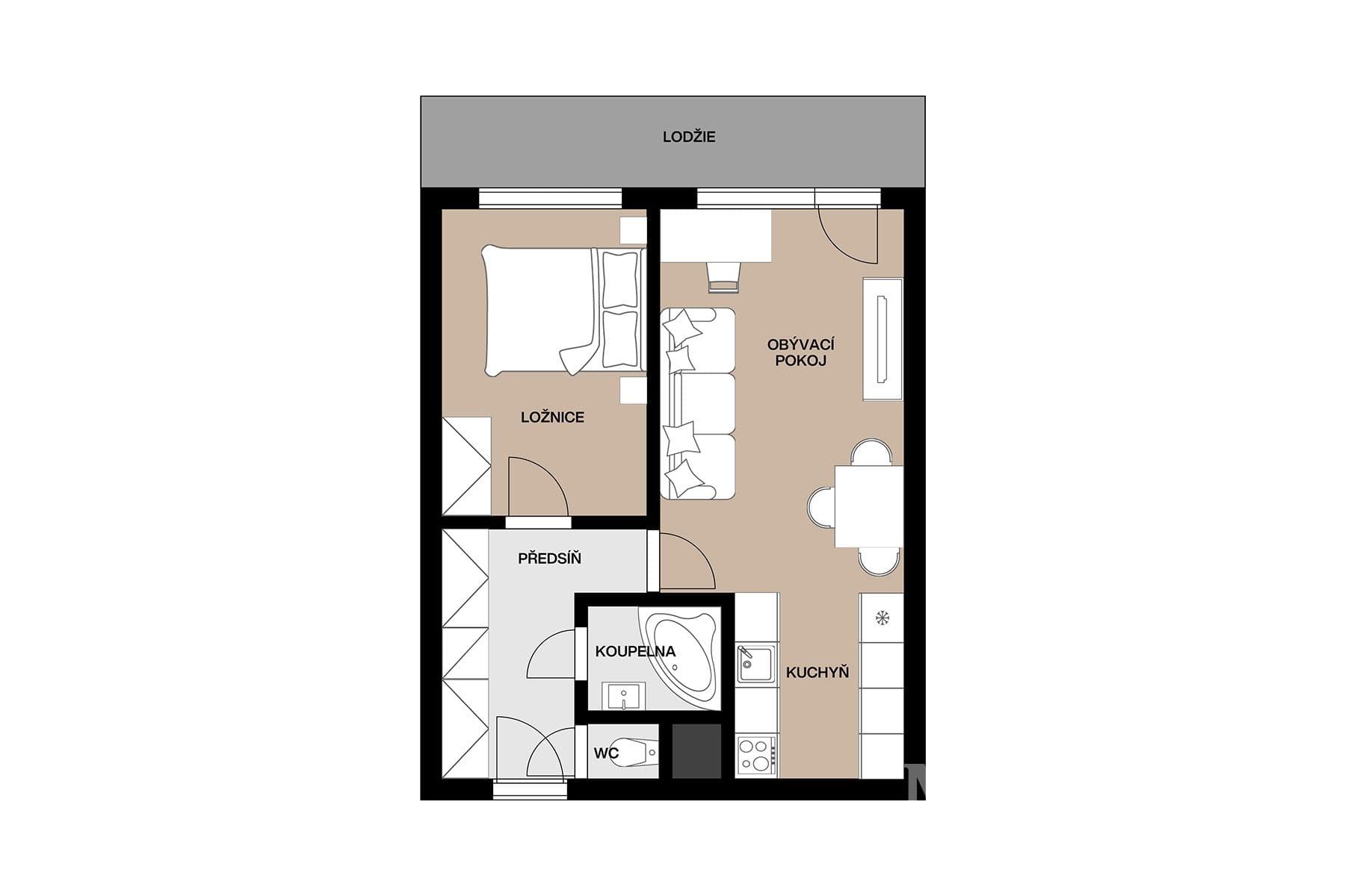 Pronájem bytu 2+kk 47 m², Dürerova, Praha, Praha Pronájem bytu 2+kk 47 m², Dürerova, Praha, Praha