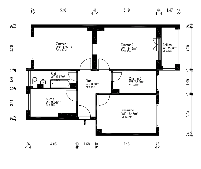 Prodej bytu 3+kk 91 m², Berlin, Berlín Prodej bytu 3+kk 91 m², Berlin, Berlín
