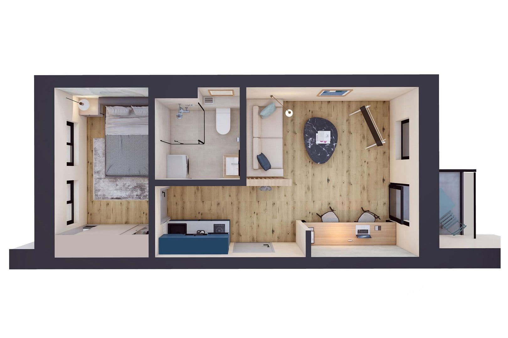 Pronájem bytu 2+1 30 m², Greifswald, Mecklenburg-Vorpommern Pronájem bytu 2+1 30 m², Greifswald, Mecklenburg-Vorpommern