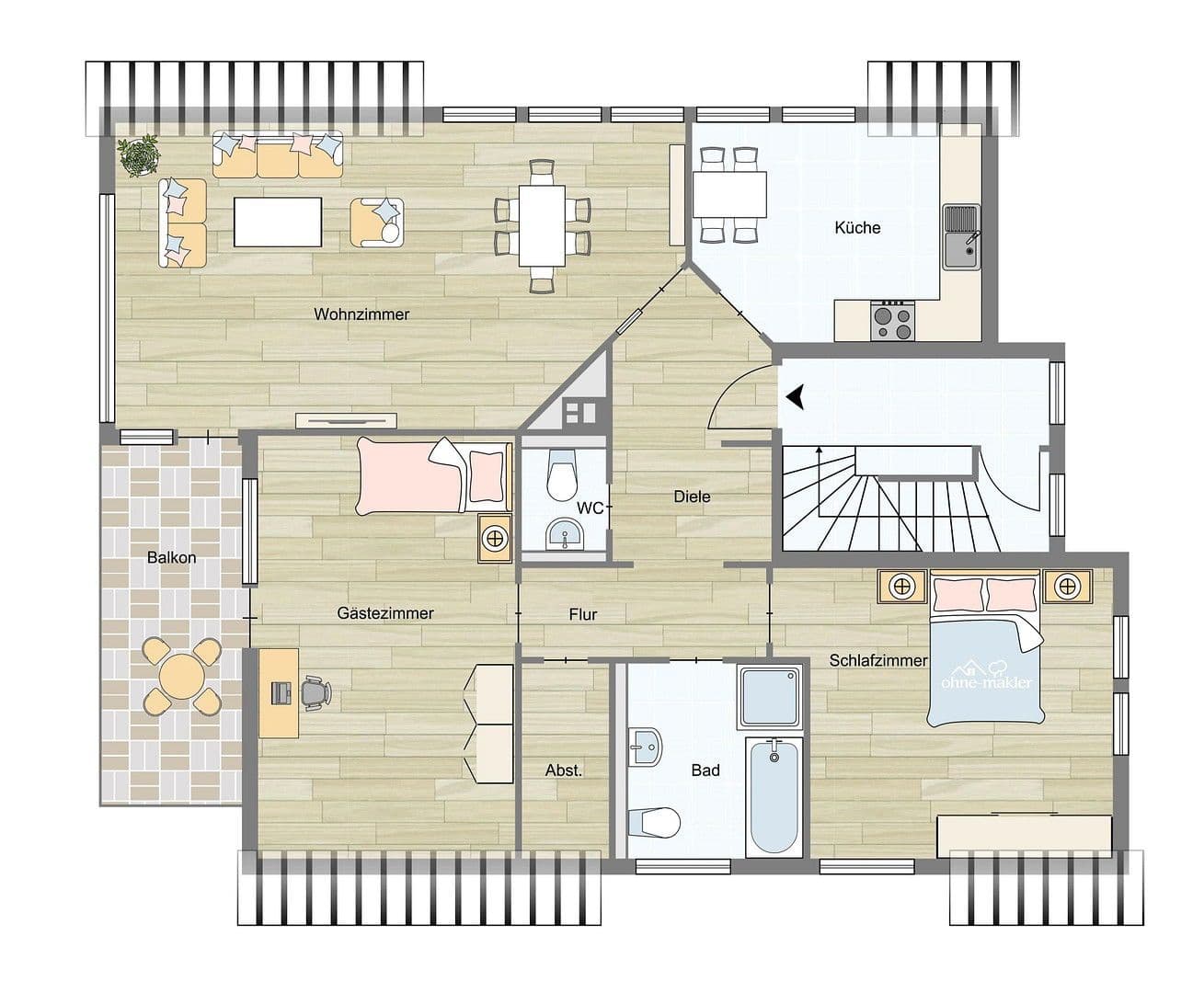 Pronájem bytu 3+kk 119 m², Bochum, Severní Porýní-Vestfálsko Pronájem bytu 3+kk 119 m², Bochum, Severní Porýní-Vestfálsko