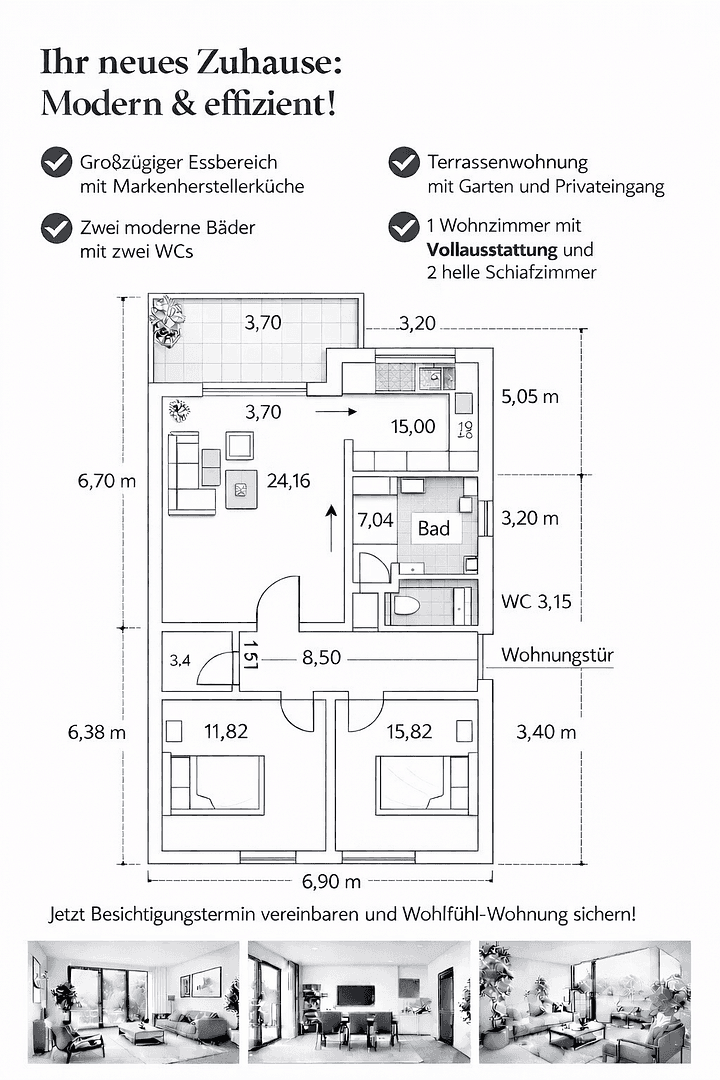 Prodej bytu 3+kk 90 m², Steinenbronn, Bádensko-Württembersko Prodej bytu 3+kk 90 m², Steinenbronn, Bádensko-Württembersko