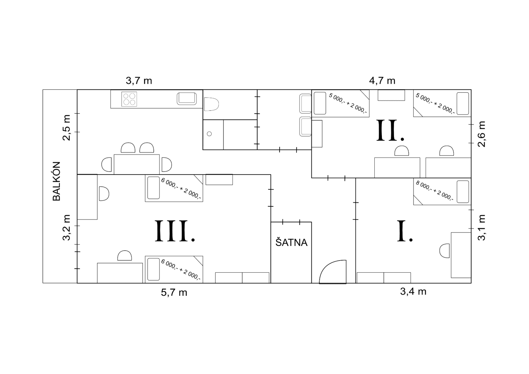Pronájem bytu 3+1 65 m², Jablonecká, Praha, Praha Pronájem bytu 3+1 65 m², Jablonecká, Praha, Praha