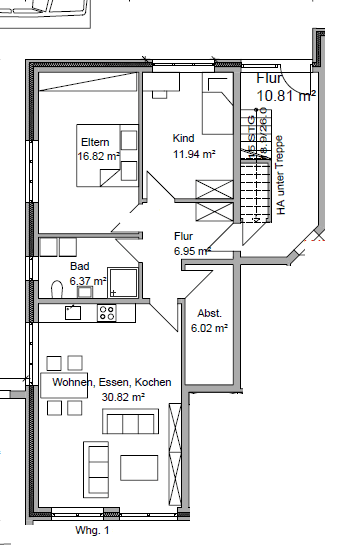 Pronájem bytu 3+1 81 m², Hermannstr. 5, Rheine, Severní Porýní-Vestfálsko Pronájem bytu 3+1 81 m², Hermannstr. 5, Rheine, Severní Porýní-Vestfálsko