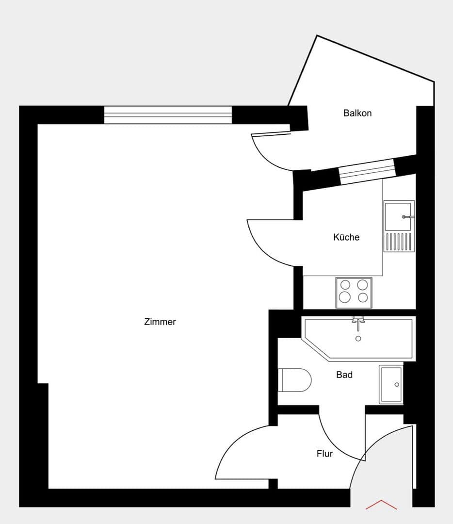 Prodej bytu 1+1 32 m², Holsteinische str 60, Berlin, Berlín Prodej bytu 1+1 32 m², Holsteinische str 60, Berlin, Berlín