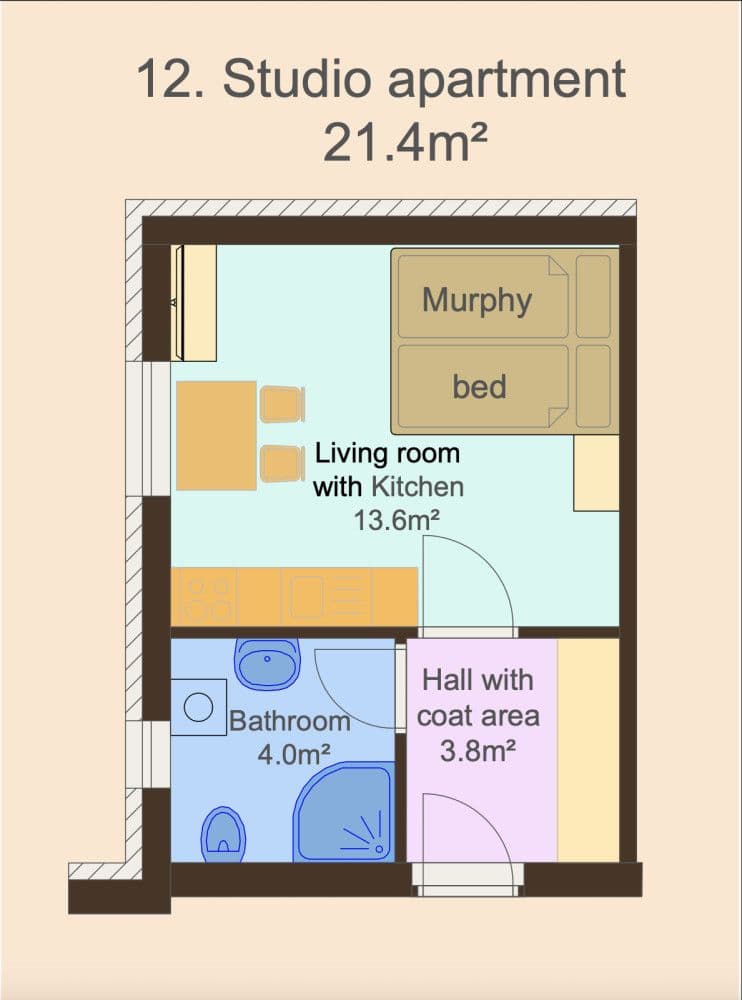 Pronájem bytu 21 m², Zbraslavská, Praha, Praha Pronájem bytu 21 m², Zbraslavská, Praha, Praha