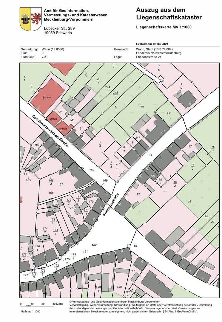 Prodej pozemku 1.063 m², Friedensstraße 21, Warin, Mecklenburg-Vorpommern Prodej pozemku 1.063 m², Friedensstraße 21, Warin, Mecklenburg-Vorpommern