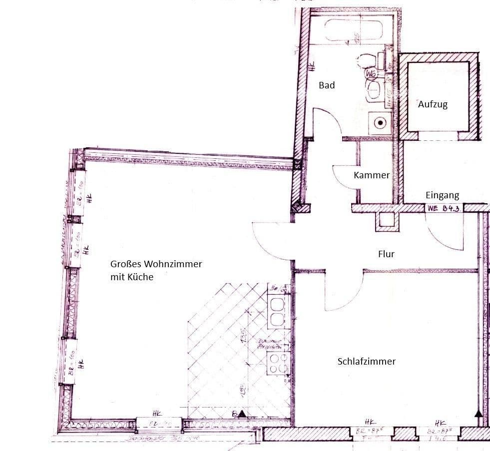 Pronájem bytu 2+1 74 m², Bernauer Str. 71, Oranienburg, Braniborsko Pronájem bytu 2+1 74 m², Bernauer Str. 71, Oranienburg, Braniborsko