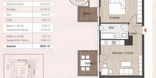Pronájem bytu 2+1 51 m², Köln, Severní Porýní-Vestfálsko Pronájem bytu 2+1 51 m², Köln, Severní Porýní-Vestfálsko