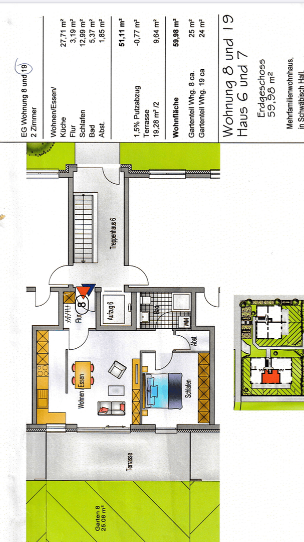 Pronájem bytu 2+1 60 m², Schwäbisch Hall, Bádensko-Württembersko Pronájem bytu 2+1 60 m², Schwäbisch Hall, Bádensko-Württembersko