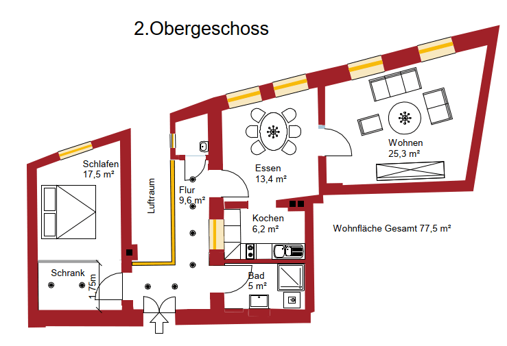 Pronájem bytu 3+1 78 m², Schirmgasse 272, Landshut, Bavorsko Pronájem bytu 3+1 78 m², Schirmgasse 272, Landshut, Bavorsko