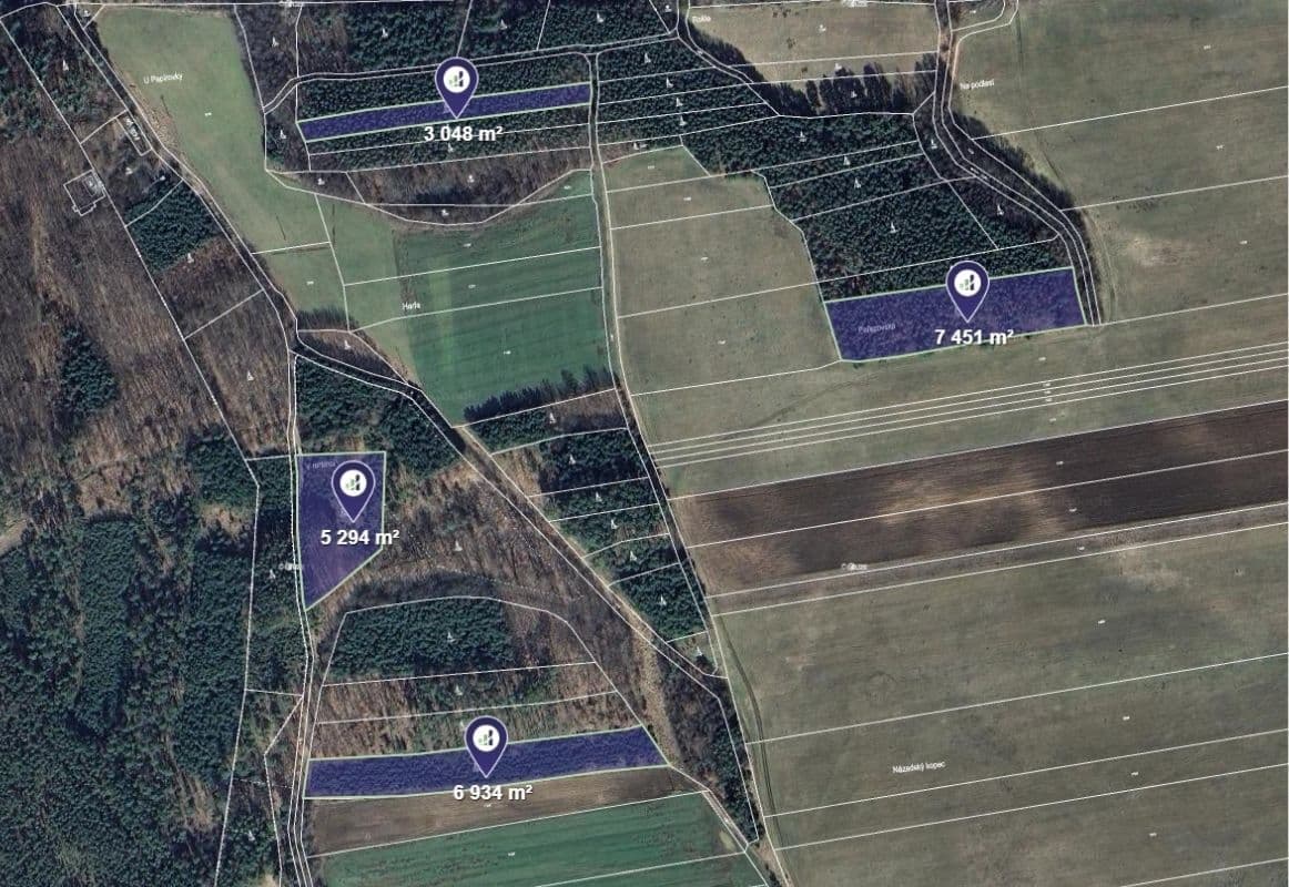 Prodej pozemku 85.678 m², Oseček, Středočeský kraj Prodej pozemku 85.678 m², Oseček, Středočeský kraj