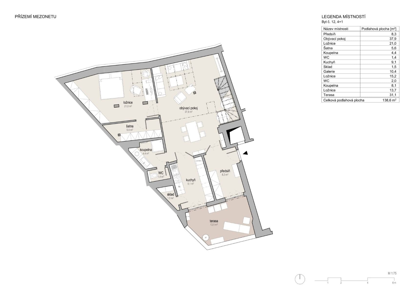 Pronájem bytu 4+1 138 m², Škroupovo náměstí, Praha, Praha Pronájem bytu 4+1 138 m², Škroupovo náměstí, Praha, Praha