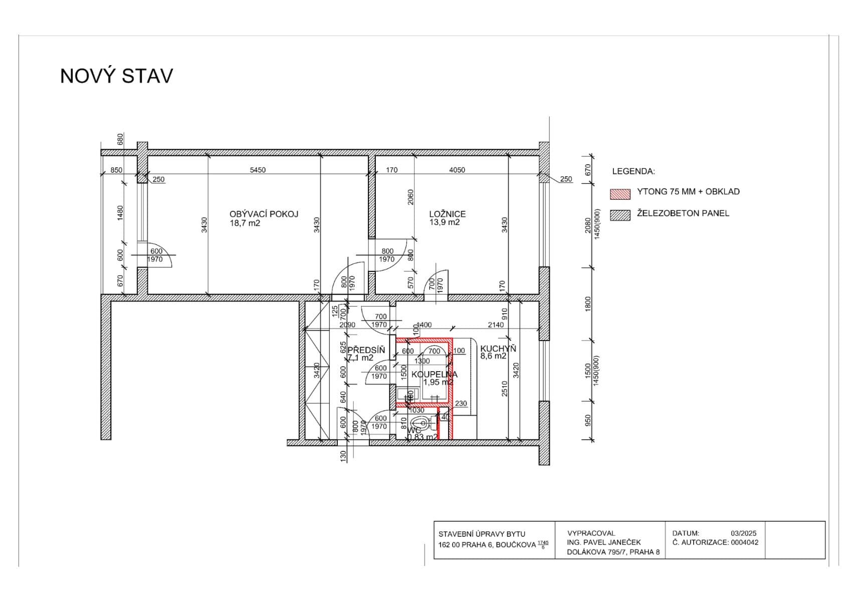 Pronájem bytu 2+kk 52 m², Boučkova, Praha, Praha Pronájem bytu 2+kk 52 m², Boučkova, Praha, Praha