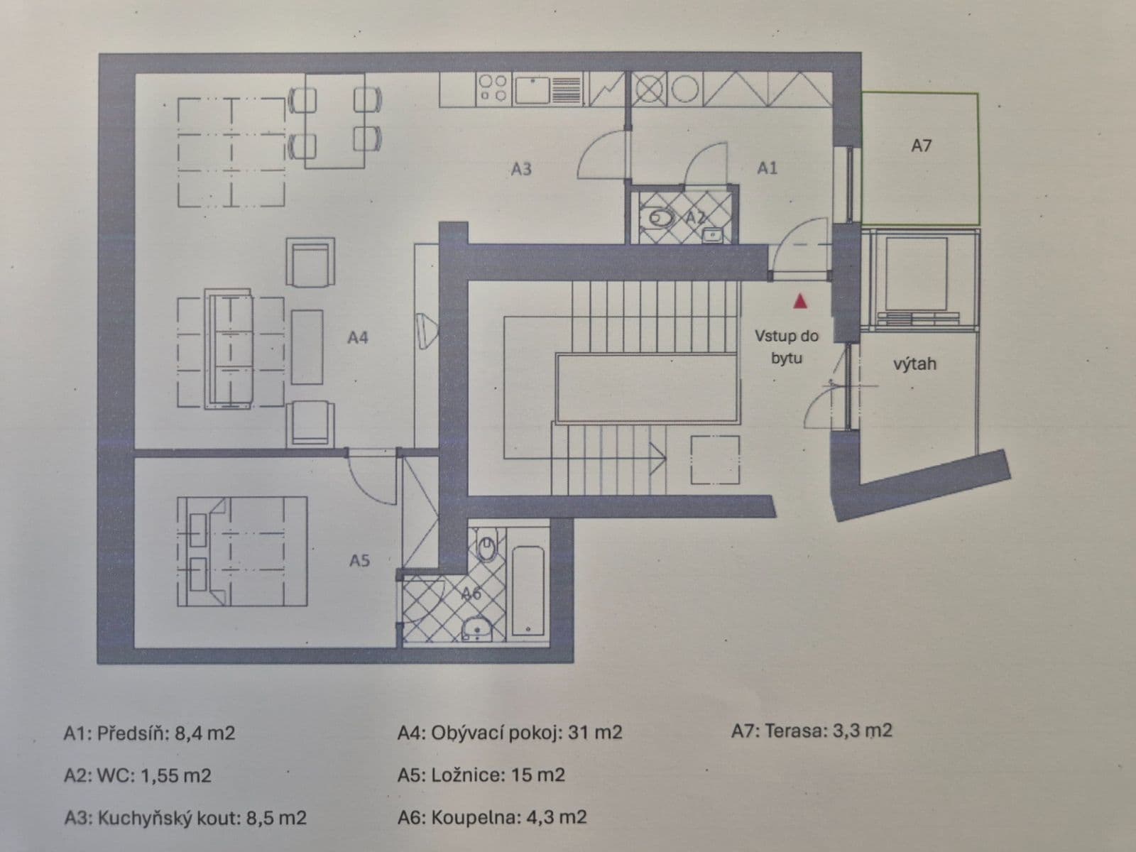 Prodej bytu 2+kk 69 m², Prokopovo náměstí, Praha, Praha Prodej bytu 2+kk 69 m², Prokopovo náměstí, Praha, Praha