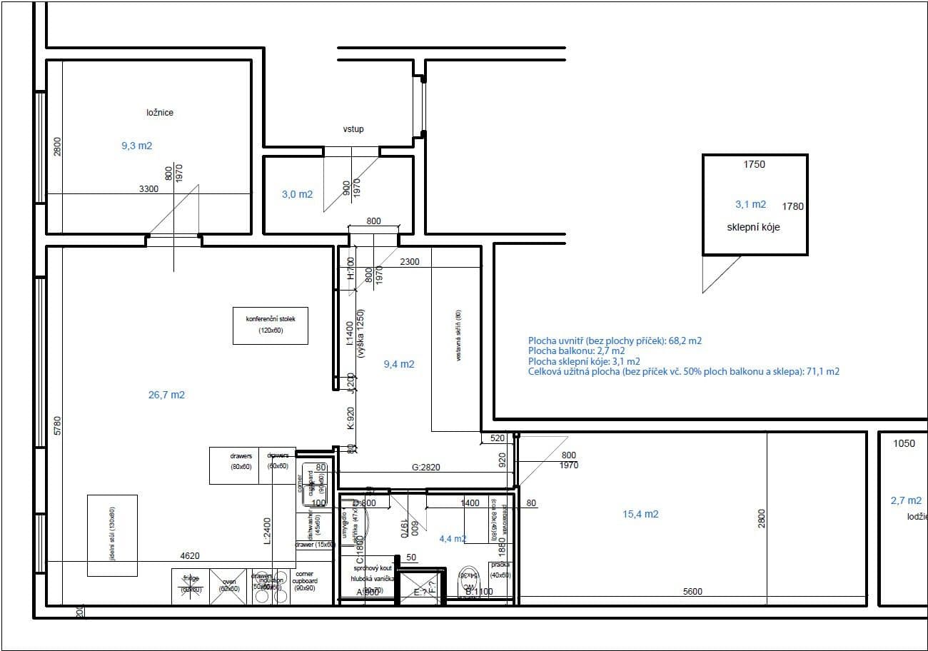 Pronájem bytu 3+kk 71 m², Prosluněná, Praha, Praha Pronájem bytu 3+kk 71 m², Prosluněná, Praha, Praha