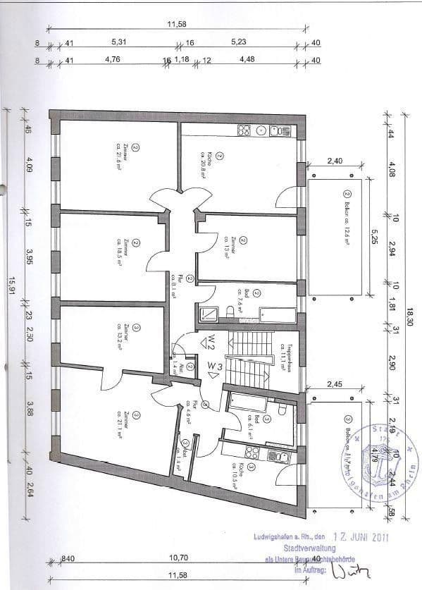 Prodej bytu 3+1 96 m², Ludwigshafen, Porýní-Falc Prodej bytu 3+1 96 m², Ludwigshafen, Porýní-Falc