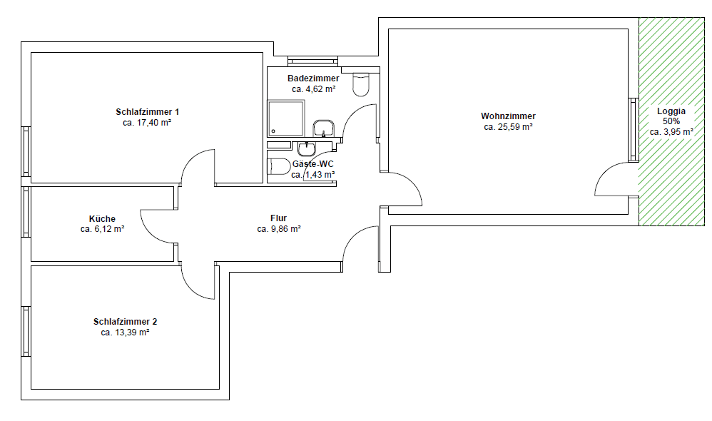 Pronájem bytu 3+1 82 m², Spandauer Straße 2, Regensburg, Bavorsko Pronájem bytu 3+1 82 m², Spandauer Straße 2, Regensburg, Bavorsko