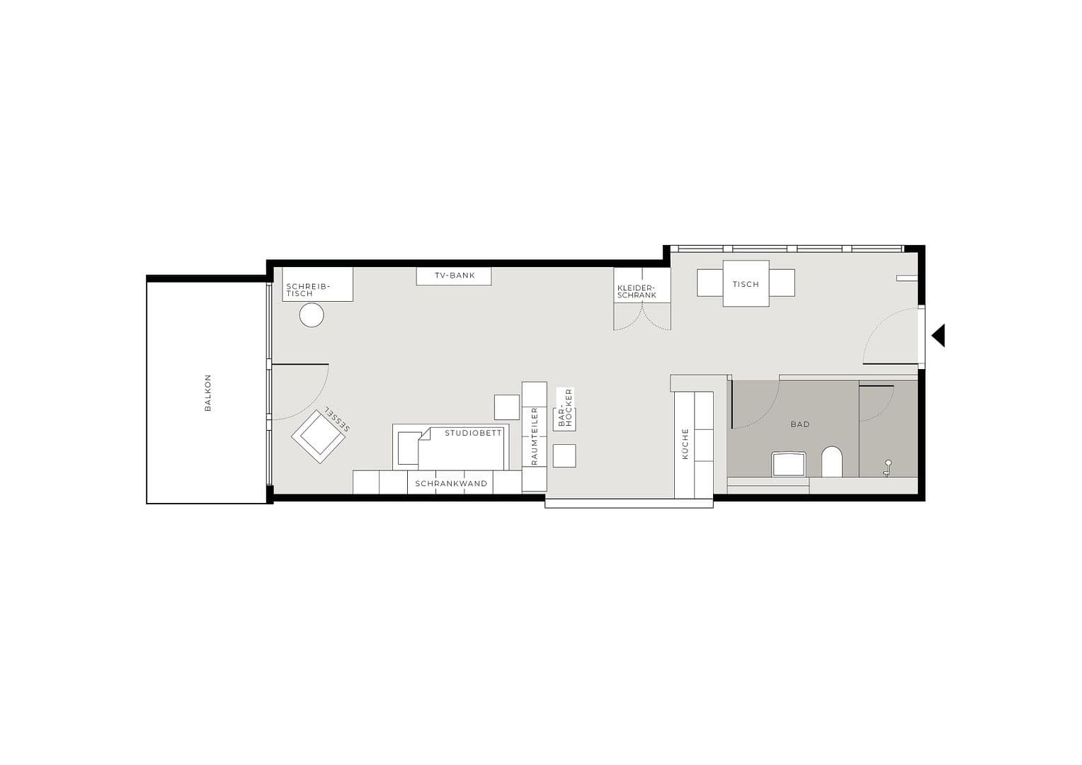 Pronájem bytu 34 m², Stuttgart, Bádensko-Württembersko Pronájem bytu 34 m², Stuttgart, Bádensko-Württembersko