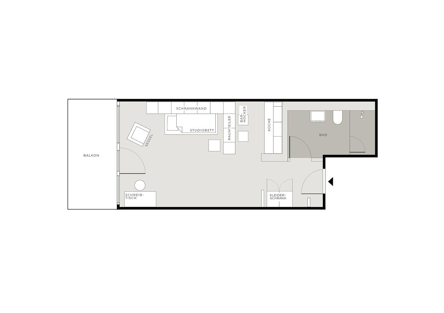 Pronájem bytu 34 m², Stuttgart, Bádensko-Württembersko Pronájem bytu 34 m², Stuttgart, Bádensko-Württembersko